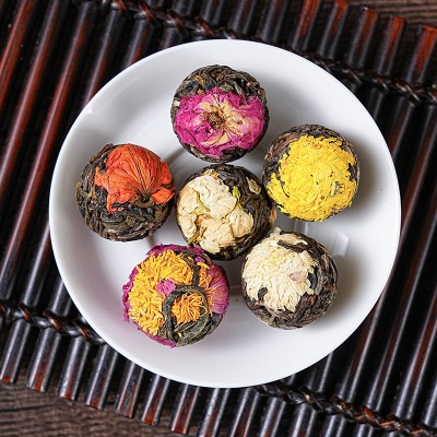 批发 云南普洱茶生茶龙珠 玫瑰百合牡丹茉莉菊花茶龙珠 散装500克图5