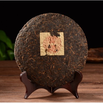 普洱茶熟茶357克布朗山宫廷云南七子饼茶原产地勐海县直发黑茶饼图4