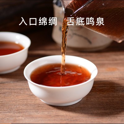 普洱茶熟茶357克布朗山宫廷云南七子饼茶原产地勐海县直发黑茶饼图3