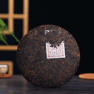 厂家批发云南普洱熟茶 宫廷单株茶叶357g七子饼茶勐海布朗山图2
