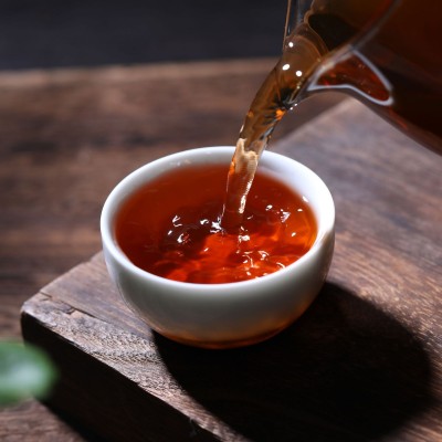 厂家批发云南普洱熟茶 宫廷单株茶叶357g七子饼茶勐海布朗山图4