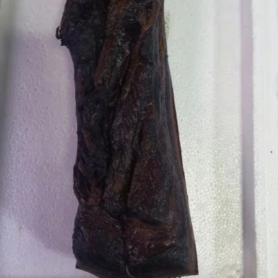 厂家直供正宗柴火烟熏农家黑五花腊肉酒店特色菜图5