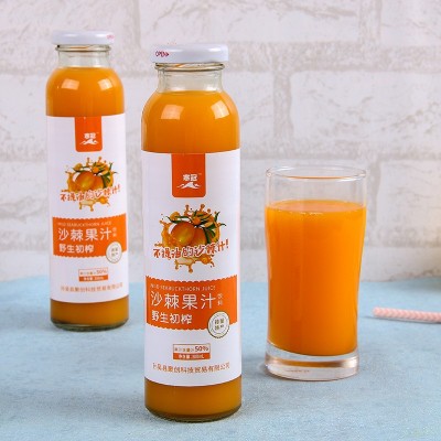 寒冠黑龙江产沙棘果汁饮料300*6瓶装沙棘汁酸甜饮料整箱厂家批发图4