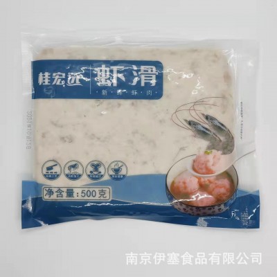 桂宏远虾滑500g火锅食材鲜青虾滑商用关东煮麻辣烫冷冻虾滑批发图2