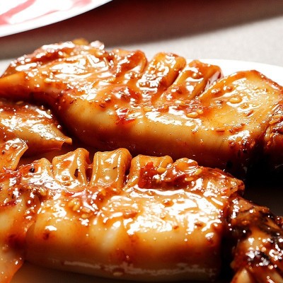 香辣鱿鱼500g6只烤肉食材商用半成品腌制大鱿鱼整条饭店速食菜品图3