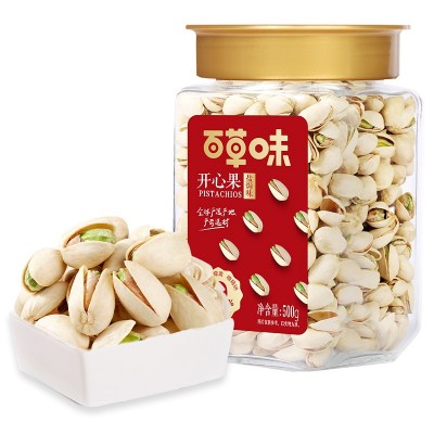 【百草味-罐装坚果500g】每日混合夏威夷果东北松子巴旦木开心果图2