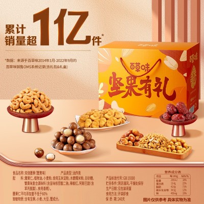每日坚果百草味零食礼盒休闲健康混合干果端午送礼坚果大礼包批发图4