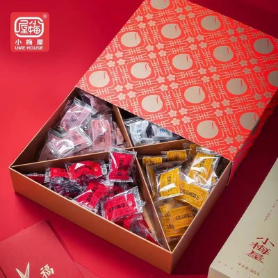 小梅屋伴手礼盒休闲零食果干蜜饯梅饼酸话梅子年货礼盒500g礼盒装图2