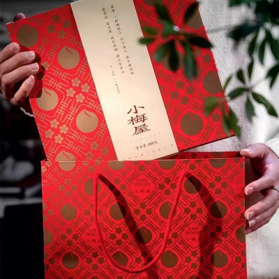 小梅屋伴手礼盒休闲零食果干蜜饯梅饼酸话梅子年货礼盒500g礼盒装图4