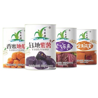 青麦源即食果蔬罐头 紫薯丁 钰地紫薯 地瓜丁 地瓜块410g开罐即食图5