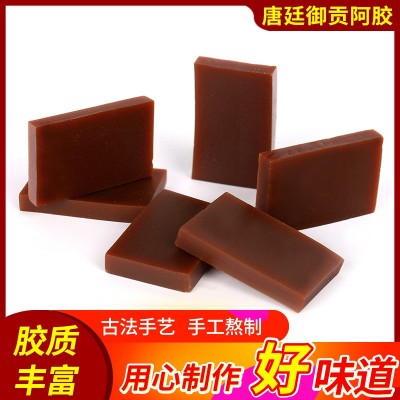 驴皮阿胶片手工熬制阿胶块铁盒装250g古法手艺真驴皮熬制阿胶糕图3