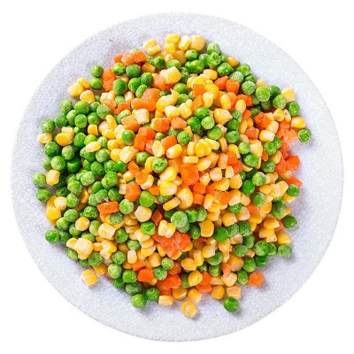 三色菜三色豆美式杂菜混合菜冷冻混合什锦丁甜玉米粒胡萝卜青碗豆图5