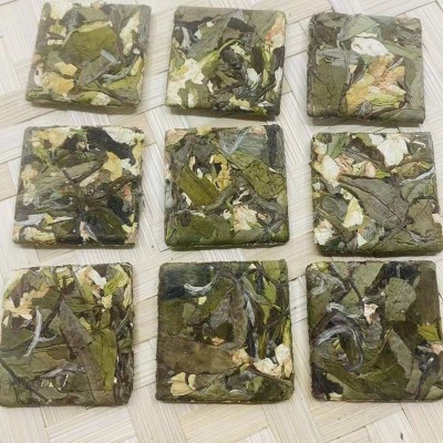 茉莉白茶茉莉花白牡丹紧压小方片饼干茶花香水甜散装厂家批发图2