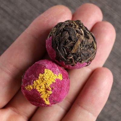 批发手工 牡丹花生茶龙珠 普洱生茶 迷你小沱茶 产地直供图3