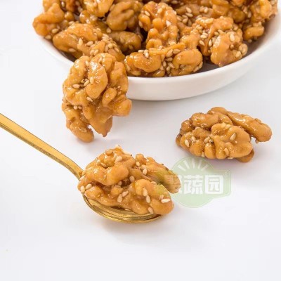【聚蔬园】去皮香酥核桃仁芝麻海苔味脱皮餐饮酒店冷盘休闲坚果零图4