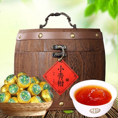 批发天马小青柑新会生晒头采柑 陈皮宫廷普洱熟茶茶叶礼盒装