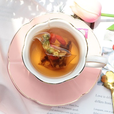 菊花决明子茶 枸杞胎菊百合养生茶 花草代用茶三角茶包OEM代加工图4
