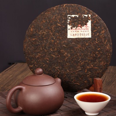 十年老陈茶普洱茶熟茶云南普洱熟茶老班章茶饼357熟普茶叶批发图2