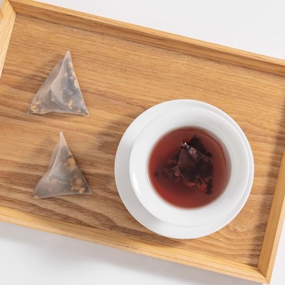 五黑茶量版装黑豆黑米桑葚黑芝麻黑枸杞三角包果香花茶批发图4