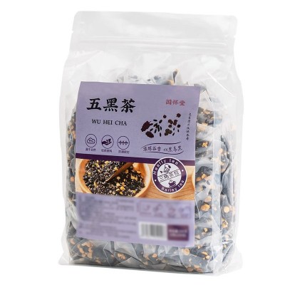 五黑茶量版装黑豆黑米桑葚黑芝麻黑枸杞三角包果香花茶批发图5