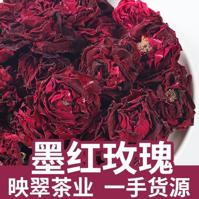 玫瑰花茶云南墨红玫瑰冻干散装500克烤干重瓣滇红玫瑰花瓣可食用