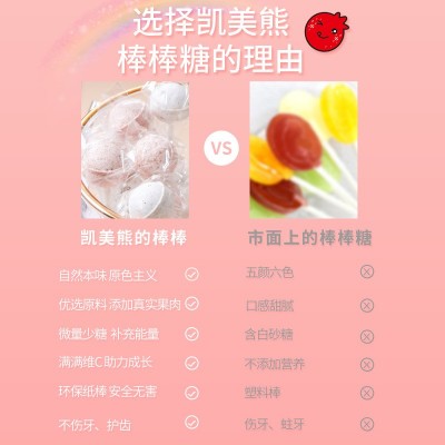 凯美熊桶装创意糖果陈皮糖酸奶糖儿童零食礼物批发维C山楂棒棒糖图2
