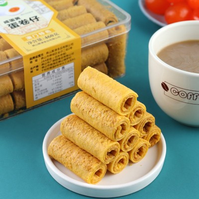 益树李传统小吃糕点咸蛋黄蛋卷 休闲零食饼干香葱海苔口味批发