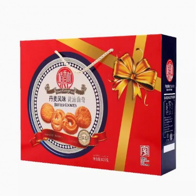 稻香村饼干礼盒黄油曲奇820g大礼包送人新年单位福利团购礼品盒装图5