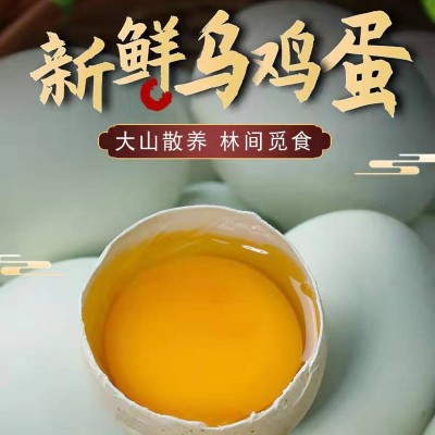 喷码绿壳乌鸡蛋批发农家林间散养虫草五谷鸡蛋 产地直发免费喷码图2
