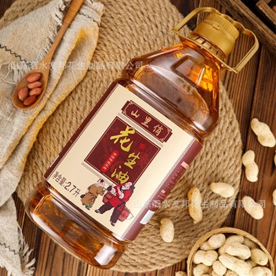 山里俏压榨花生油古法酿造浓香花生油家用炒菜食用油代发批发图3