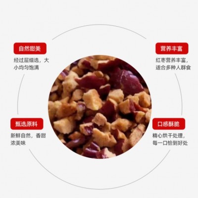 沧州红枣脆丁颗粒去核红枣干丁脆红枣碎配料红枣碎粒冰粉奶茶馅料图3