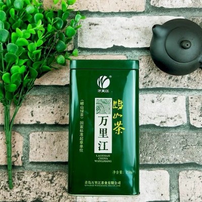 万里江新茶豌豆香浓郁崂山绿茶250g礼盒罐装青岛特产耐泡 崂山绿茶图2