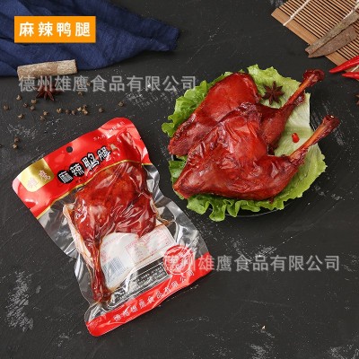 雄鹰150克大鸭腿酱卤香辣麻辣卤味鸭边腿肉类零食休闲食品批发箱图4