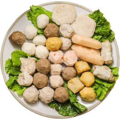 商用烧烤串串香麻辣烫火锅肉丸子潮汕牛肉丸子关东煮食材 冷冻批发图5