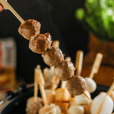 商用烧烤串串香麻辣烫火锅肉丸子潮汕牛肉丸子关东煮食材 冷冻批发图4